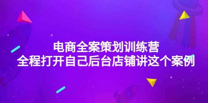 电商全案策划训练营：全程打开自己后台店铺讲这个案例（9节课时）-小白项目网