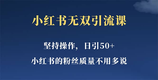 小红书无双课一天引50+女粉，不用做视频发视频，小白也很容易上手拿到结果-小白项目网