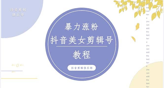 抖音快手暴力涨粉美女混剪视频教程 百分百过原创图片教程 附带违规申诉方法-小白项目网