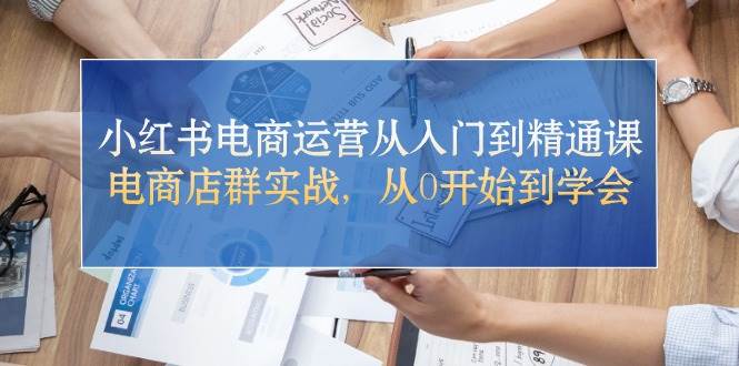 小红书电商运营从入门到精通课，电商店群实战，从0开始到学会-小白项目网