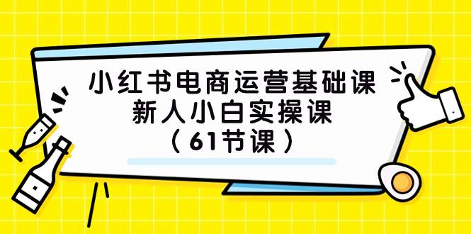 小红书电商运营基础课，新人小白实操课（61节课）-小白项目网