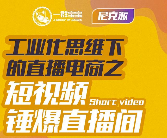 尼克派·工业化思维下的直播电商之短视频锤爆直播间，听话照做执行爆单-小白项目网