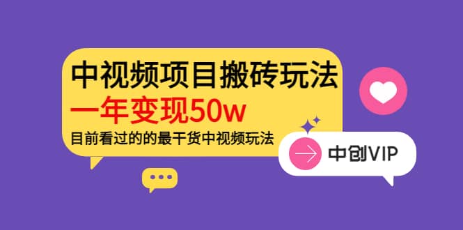 《老吴·中视频项目搬砖玩法，一年变现50w》目前看过的的最干货中视频玩法-小白项目网