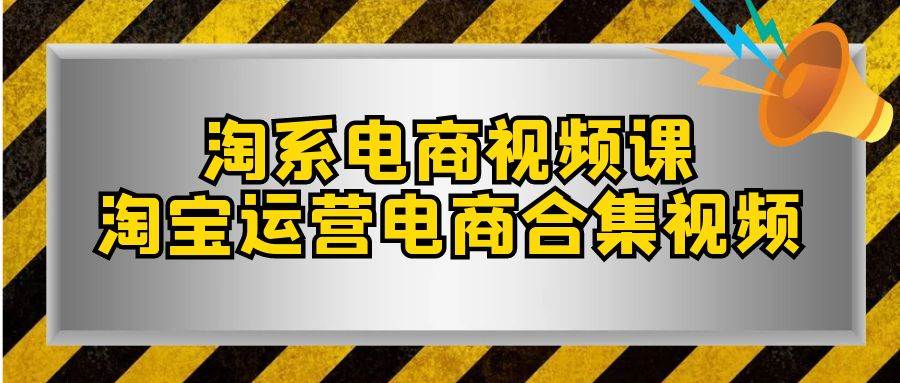 淘系-电商视频课，淘宝运营电商合集视频（33节课）-小白项目网