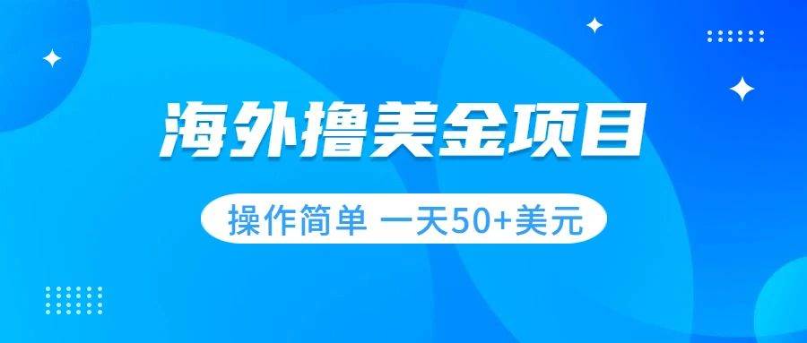 撸美金项目 无门槛  操作简单 小白一天50+美刀-小白项目网