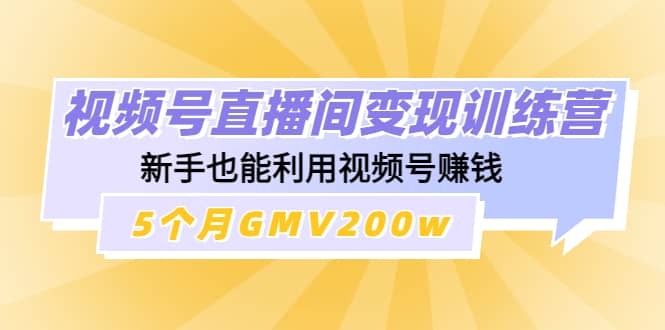 视频号直播间变现训练营-小白项目网