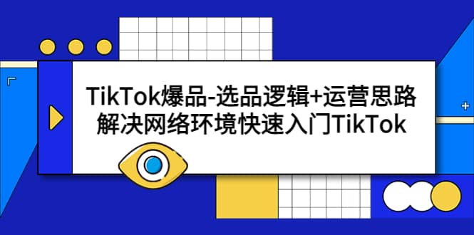 TikTok爆品-选品逻辑+运营思路：解决网络环境快速入门TikTok-小白项目网