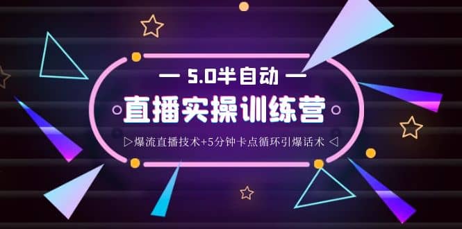 蚂蚁·5.0半自动直播2345打法，半自动爆流直播技术+5分钟卡点循环引爆话术-小白项目网