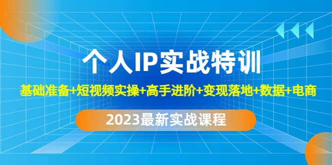 2023个人IP实战特训：基础准备+短视频实操+高手进阶+变现落地+数据+电商-小白项目网