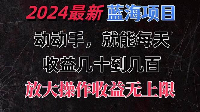 有手就行的2024全新蓝海项目，每天1小时收益几十到几百，可放大操作收…-小白项目网