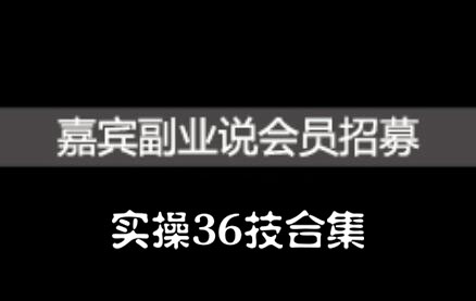 嘉宾副业说实操36技合集，价值1380元-小白项目网