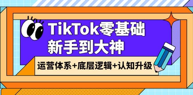 TikTok零基础小白到大神：运营体系+底层逻辑+认知升级（9节系列课）-小白项目网