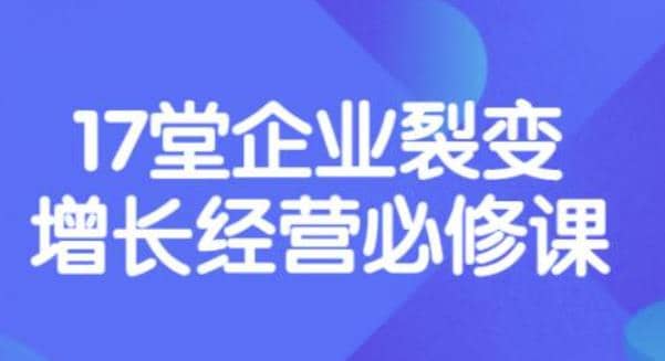 《盈利增长17堂必修课》企业裂变增长的经营智慧，带你了解增长的本质-小白项目网