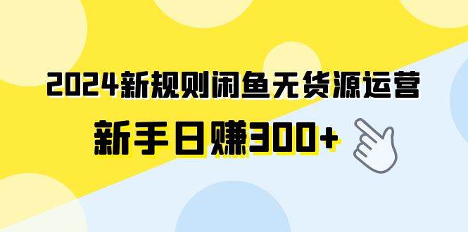 2024新规则闲鱼无货源运营小白日赚300+-小白项目网