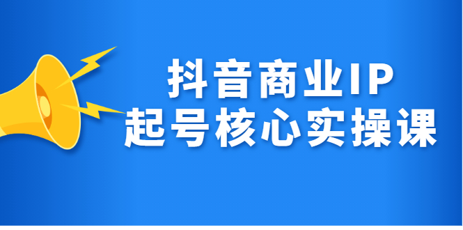 抖音商业IP起号核心实操课，带你玩转算法，流量，内容，架构，变现-小白项目网