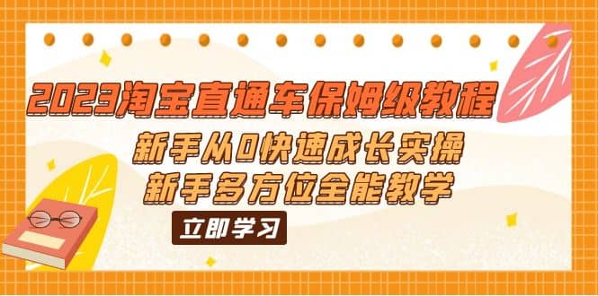 2023淘宝直通车保姆级教程：小白从0快速成长实操，小白多方位全能教学-小白项目网