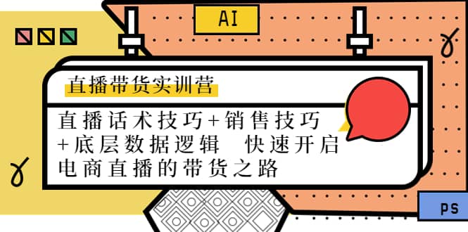 直播带货实训营：话术技巧+销售技巧+底层数据逻辑 快速开启直播带货之路-小白项目网