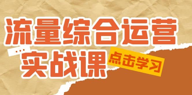 流量综合·运营实战课：短视频、本地生活、个人IP知识付费、直播带货运营-小白项目网