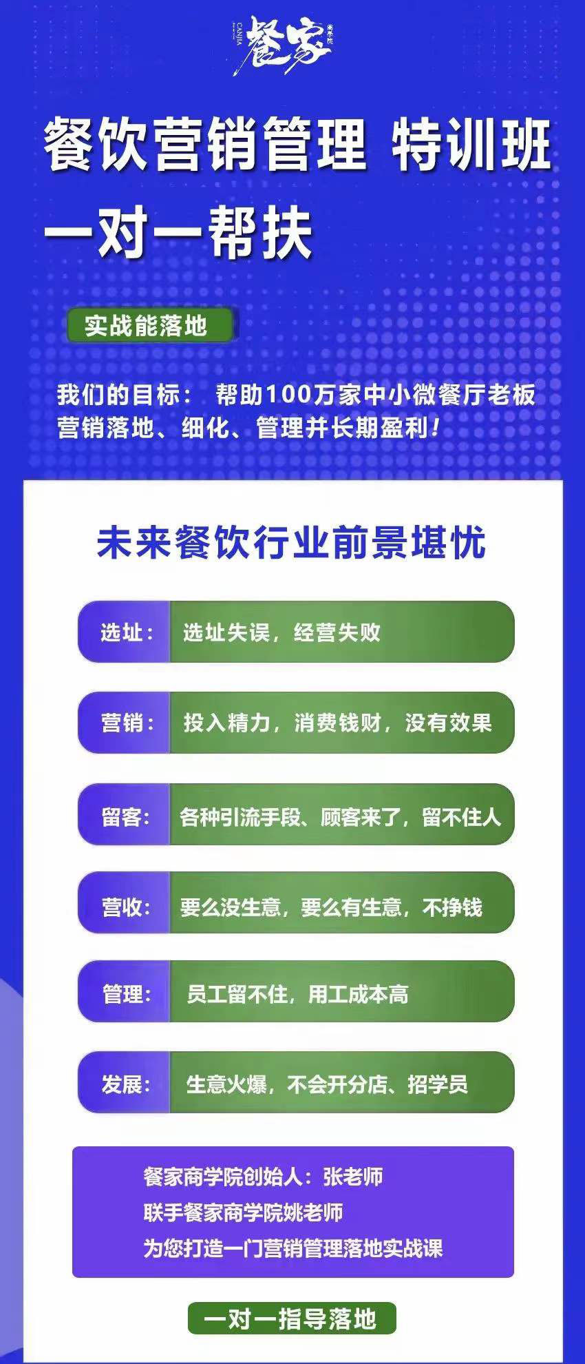 图片[1]-餐饮营销管理特训班：选址+营销+留客+营收+管理+发展-小白项目网