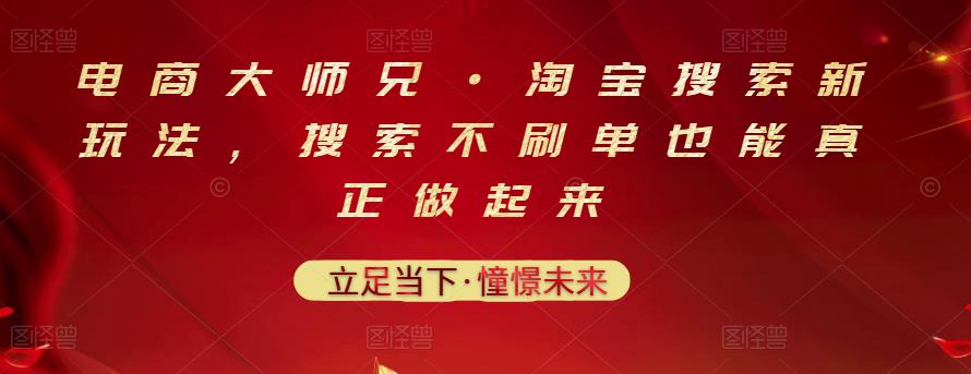 电商大师兄·淘宝搜索新玩法，搜索不刷单也能真正做起来-小白项目网