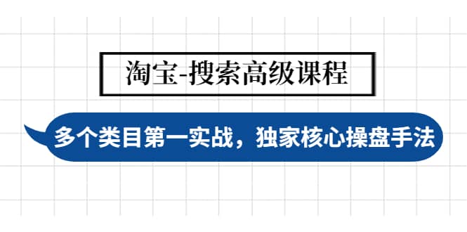 淘宝-搜索高级课程：多个类目第一实战，独家核心操盘手法-小白项目网