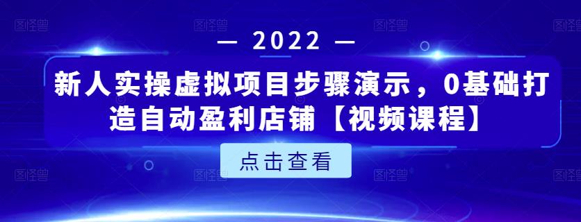 新人实操虚拟项目步骤演示，0基础打造自动盈利店铺【视频课程】-小白项目网