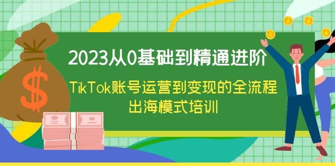 2023从0基础到精通进阶，TikTok账号运营到变现的全流程出海模式培训-小白项目网