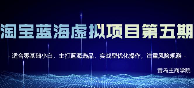 淘宝虚拟无货源3.0+4.0+5.0，适合零基础小白，主打蓝海选品，实战型优化操作-小白项目网