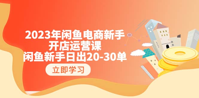 2023年闲鱼电商小白开店运营课：闲鱼小白日出20-30单（18节-实战干货）-小白项目网