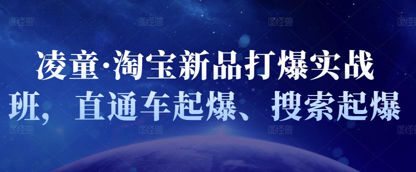 凌童·淘宝新品打爆实战班，直通车起爆、搜索起爆-小白项目网