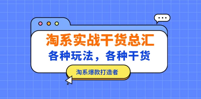 淘系实战干货总汇：各种玩法，各种干货，淘系爆款打造者-小白项目网