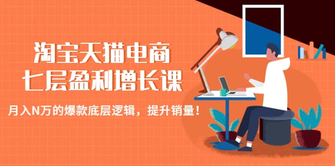 淘宝天猫电商七层盈利增长课：月入N万的爆款底层逻辑，提升销量-小白项目网