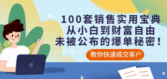 100套销售实用宝典：从小白到财富自由，未被公布的爆单秘密！-小白项目网