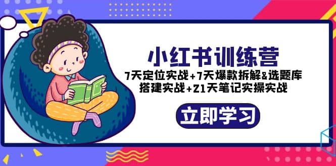 小红书训练营：7天定位实战+7天爆款拆解+选题库搭建实战+21天笔记实操实战-小白项目网