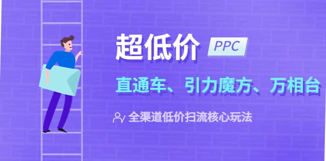 2023超低价·ppc—“直通车、引力魔方、万相台”全渠道·低价扫流核心玩法-小白项目网