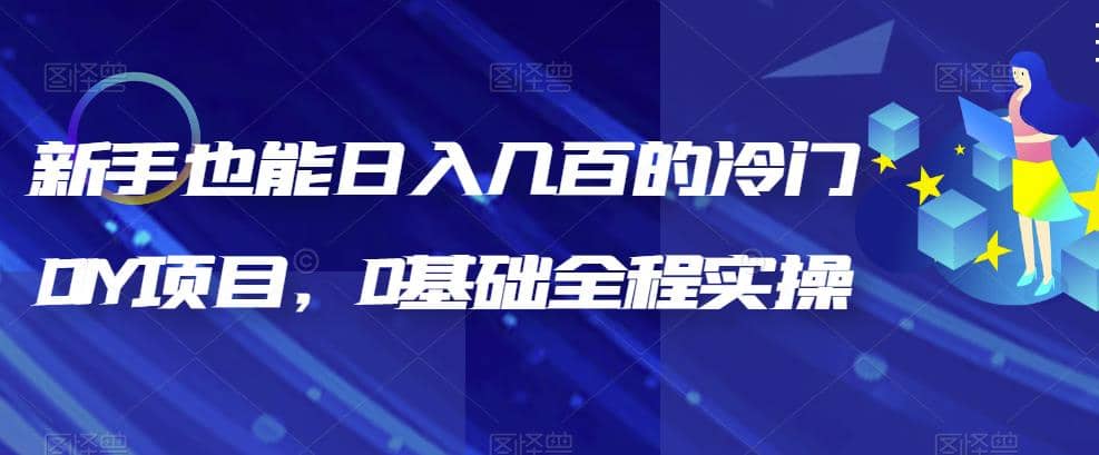 小白也能日入几百的冷门DIY项目，0基础全程实操【揭秘】-小白项目网