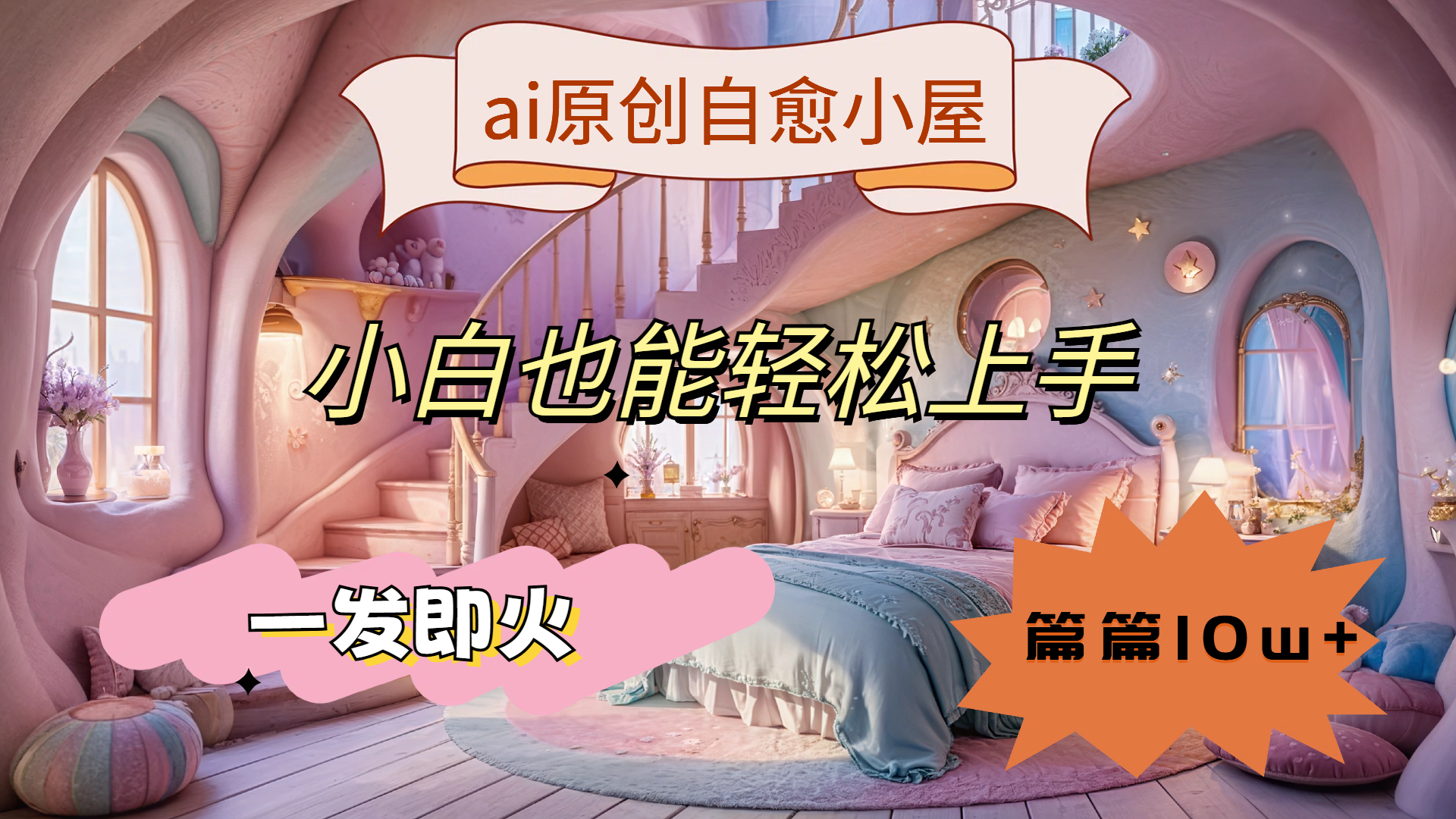 ai原创治愈小屋，小白也能轻松上手，一发即火，篇篇10w+-小白项目网