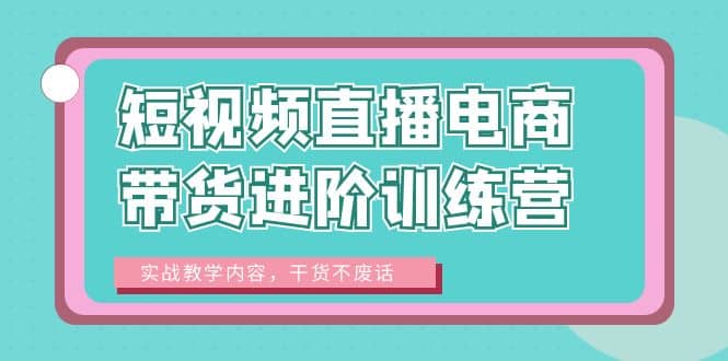 短视频直播电商带货进阶训练营：实战教学内容，干货不废话-小白项目网