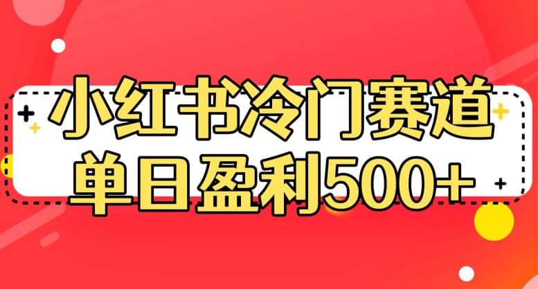 小红书冷门赛道，单日盈利500+【揭秘】-小白项目网