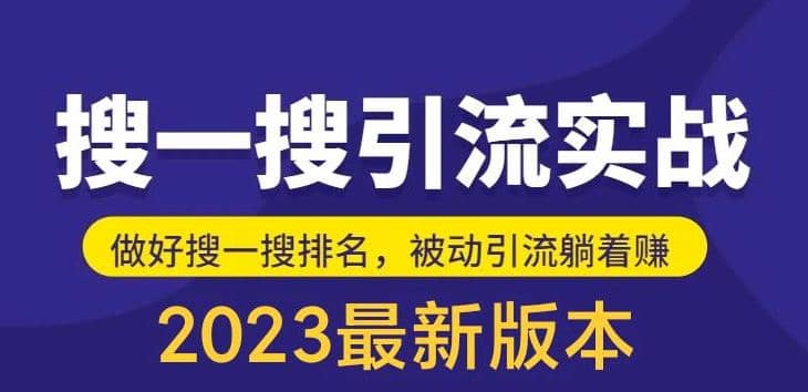 外面收费980的最新公众号搜一搜引流实训课，日引200+-小白项目网