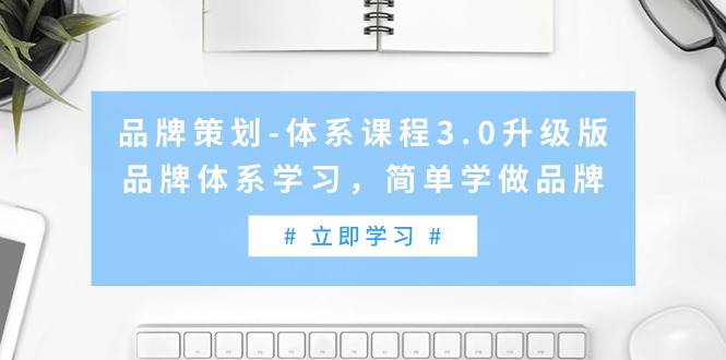 品牌策划-体系课程3.0升级版，品牌体系学习，简单学做品牌（高清无水印）-小白项目网