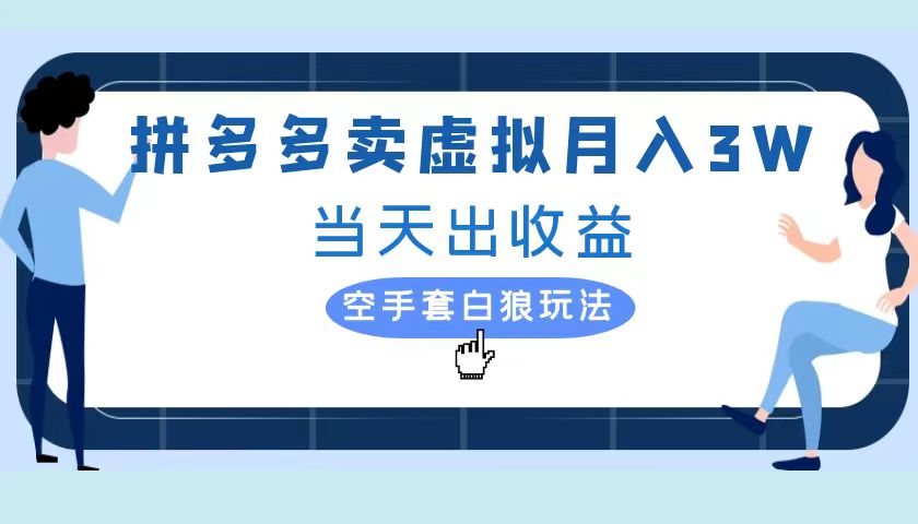 拼多多虚拟项目，单人月入3W+，实操落地项目 - 小白项目网-小白项目网