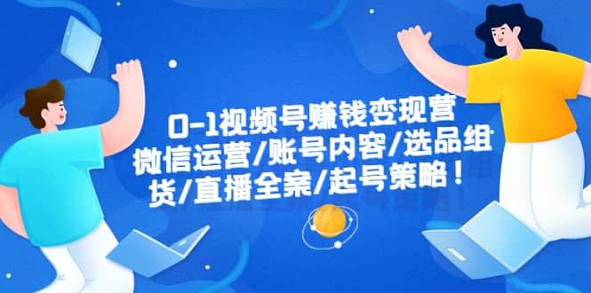 0-1视频号赚钱变现营：微信运营-账号内容-选品组货-直播全案-起号策略-小白项目网