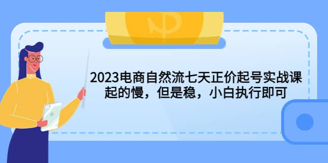 2023电商自然流七天正价起号实战课：起的慢，但是稳，小白执行即可-小白项目网