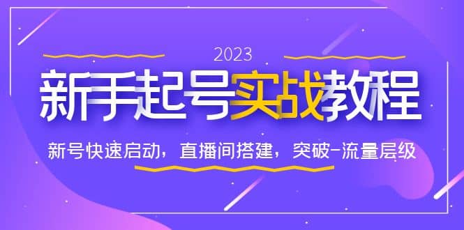 0-1小白起号实战教程：新号快速启动，直播间怎样搭建，突破-流量层级-小白项目网