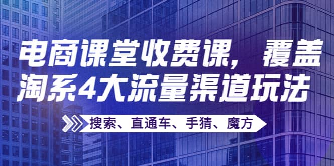 某电商课堂收费课，覆盖淘系4大流量渠道玩法【搜索、直通车、手猜、魔方】-小白项目网