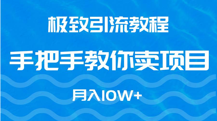 极致引流教程，手把手教你卖项目，月入10W+-小白项目网