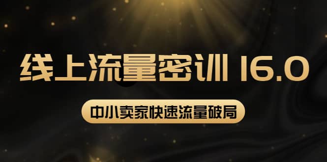 2022秋秋线上流量密训16.0：包含 暴力引流10W+中小卖家流量破局技巧 等等！-小白项目网