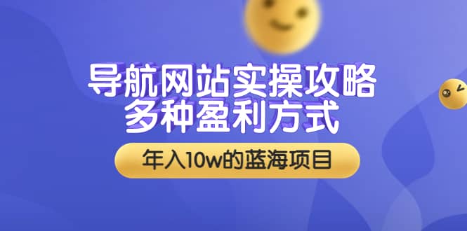 导航网站实操攻略，多种盈利方式，年入10w的蓝海项目（附搭建教学+源码）-小白项目网