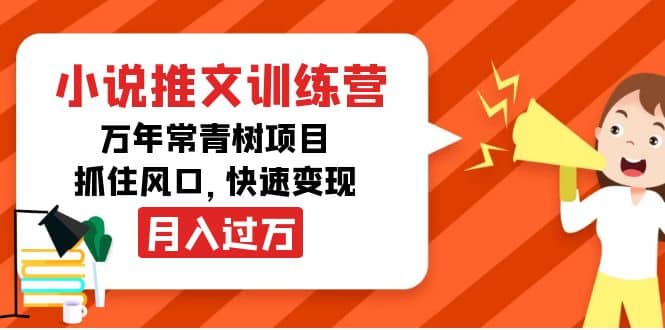 小说推文训练营，万年常青树项目，抓住风口-小白项目网